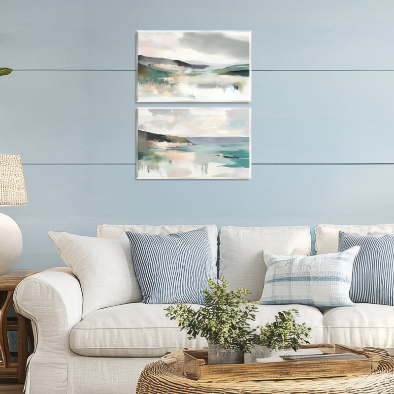 Ensemble de 2 plaques murales Abstract Wild Rhythms, design par Mona Grace, H 13 po x l 38 po