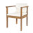 Gelbert 7-Piece Mid-Century Modern Acacia Wood Expandable Outdoor Dining Set With Curved Barrel Armchairs & Slatted Extension Table
