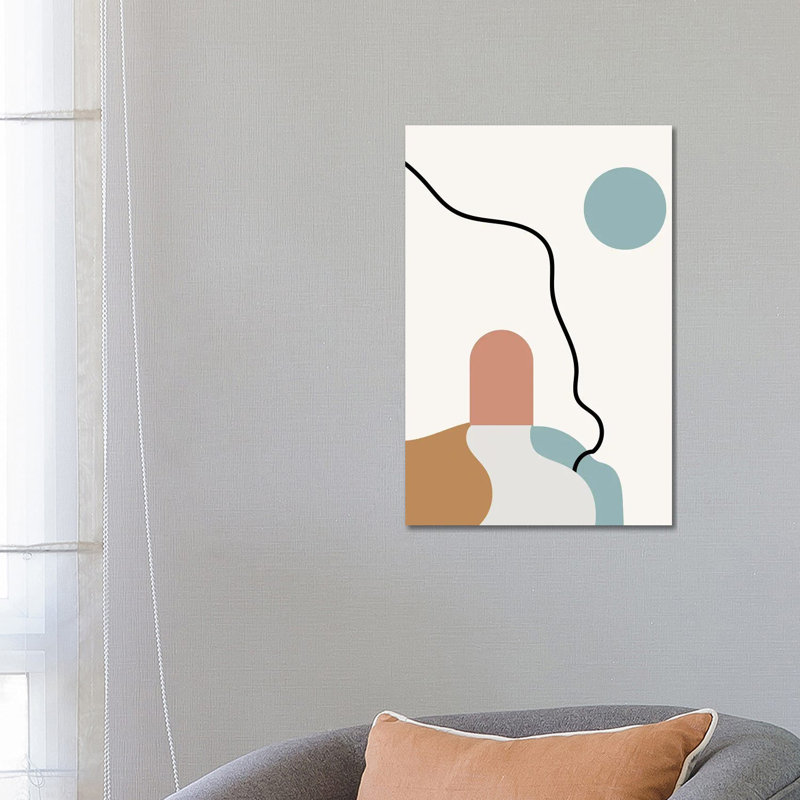 "Boho Terracota Road" par Mambo art studio-impression, Toile tendue, Pas de tapis, H 26 po x l 18 po x 1,5 po