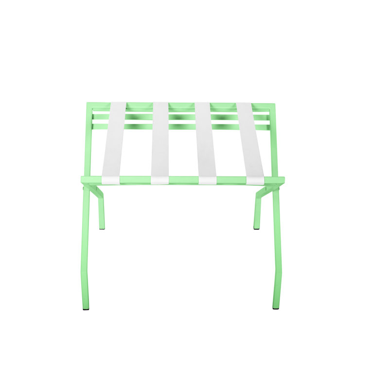 Porte-bagages pliant en métal, Menthe, Blanc