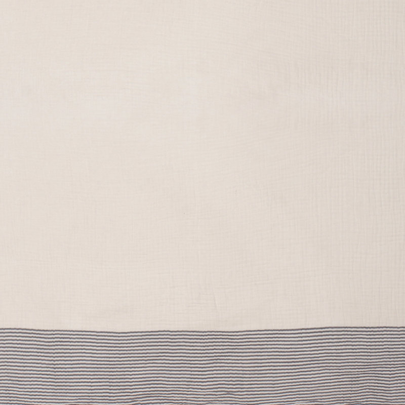 Jeté tissé Laurel, Gris/Ivoire