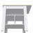 3-Shelf Kitchen Island White and Macadamia