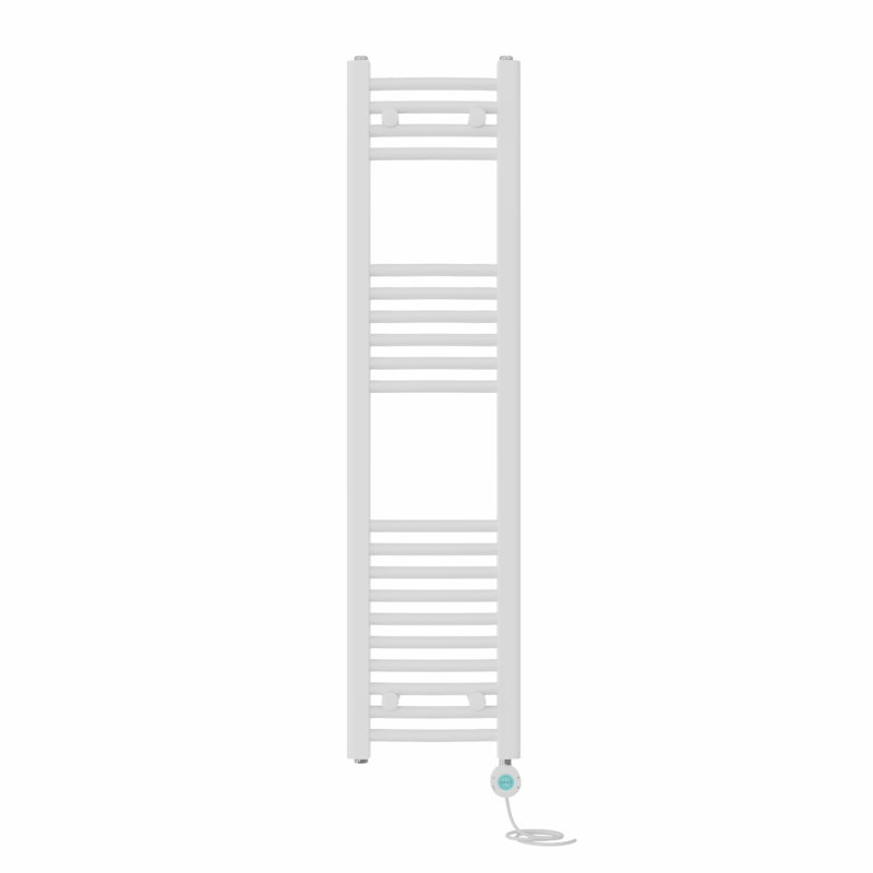 Curved Towel Rail Heated Towel Rails, 120cm H x 30cm W x 3.4cm D, White