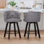 Tabouret de comptoir pivotant rembourré avec structure en métal-629090603