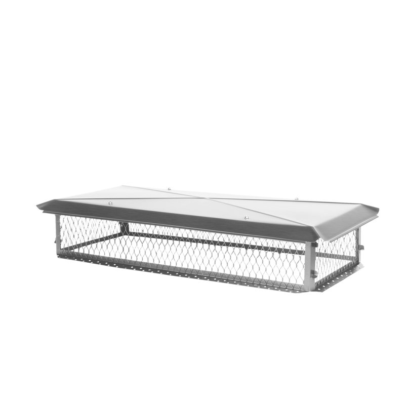 Chimney Cap, 8" H x 35" W x 17" D, Stainless Steel