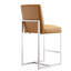 Tabouret de comptoir rembourré en cuir végétalien Element-1832167614-1840703713