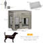 Modern Pet Crate End Table with Double Doors Drawer for Medium Dogs