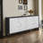 Carved Symmetrical Design Door And Wood Coloured Frame For TV Stand Table-767735296