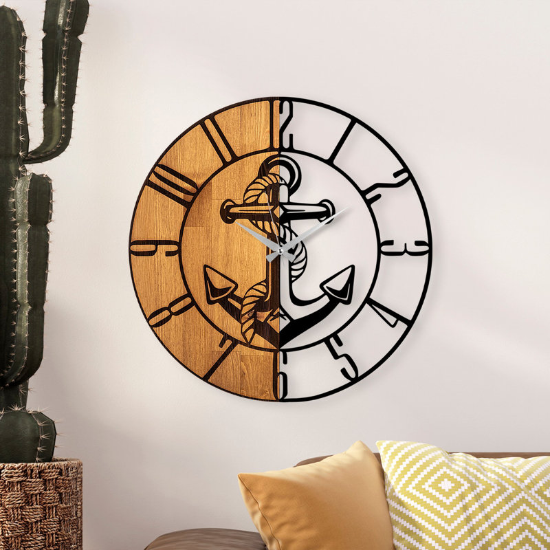 Horloge murale décorative en bois
