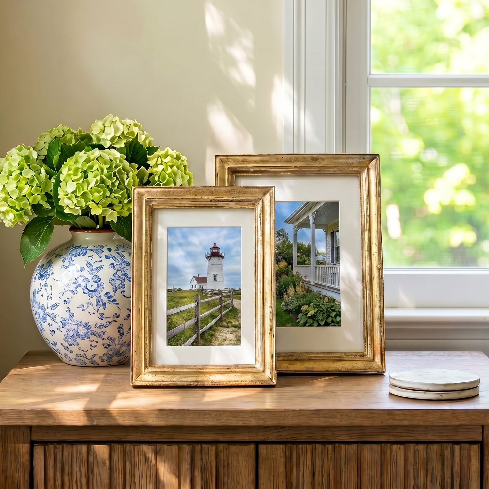 Abby Gold Beveled Picture Frame - Set of 2