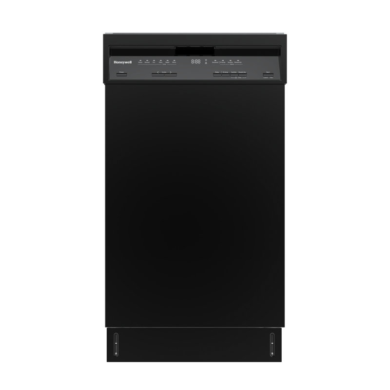 Honeywell 18 Inch Dishwasher With 8 Place Settings, 6 Washing Programs, Stainless Steel Tub, Ul/energy Star- Black, Black
