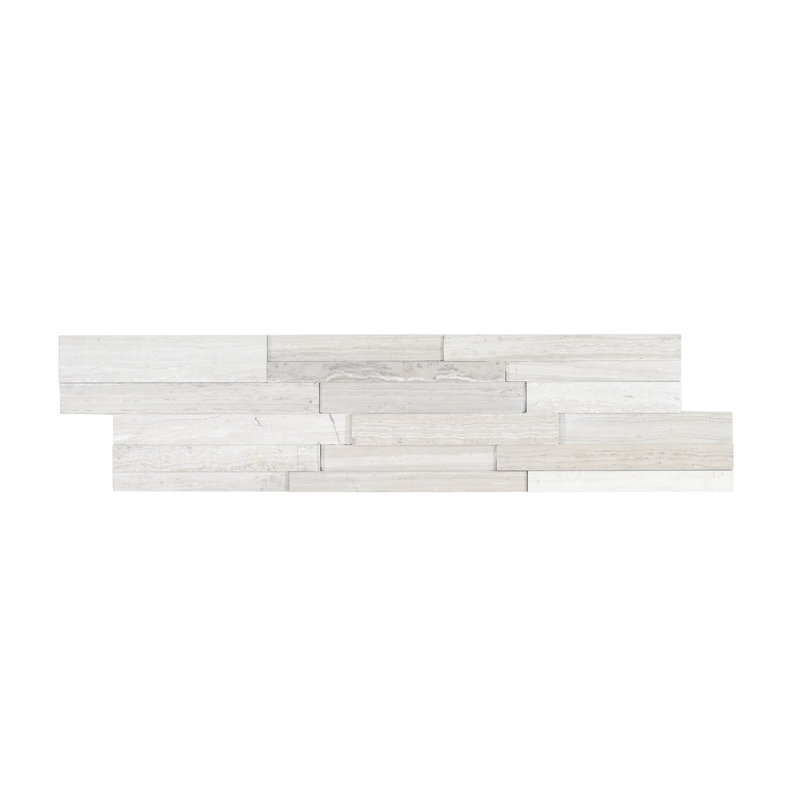 6 in. x 24 in. Honed Natural Stone Ledger Panel Wall Tile, Tivoli Sand