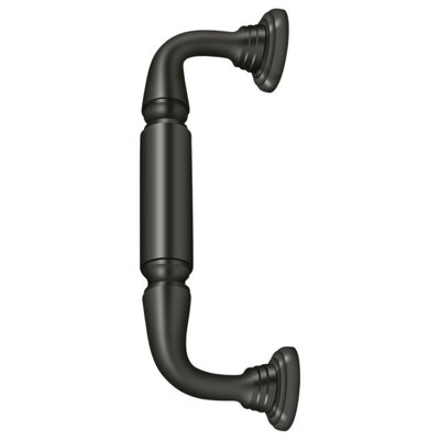 Deltana DP2576U10B 8-7/8" Door Pull with Rosette with 8" Center to Center Oil Rubbed Bronze Finish
