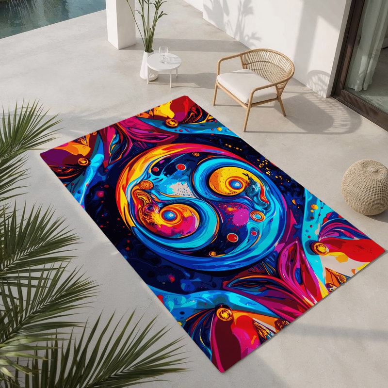 Tapis intérieur et extérieur Chromatique Mirage, Rectangulaire 2 pi x 3 pi