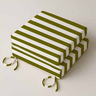 3" Deep Seat Cushion Stripe Border Frame - Water-Resistant