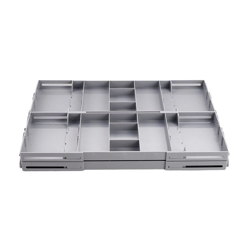 Gray foldable drawer organizer