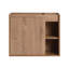 Meuble-lavabo mural avec lavabo en céramique et tablettes ouvertes-129865327-129865328