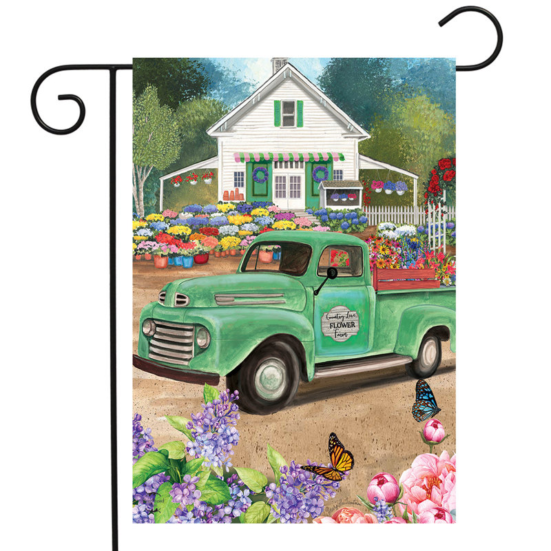 Drapeau de jardin fleuri au printemps