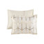 Édredon double / grand et or métallique - Design élégant, doux, rembourré, 2 taies décoratives, coussins décoratifs, imprimé géométrique de literie lavable à la machine,,,-126359247-126359251