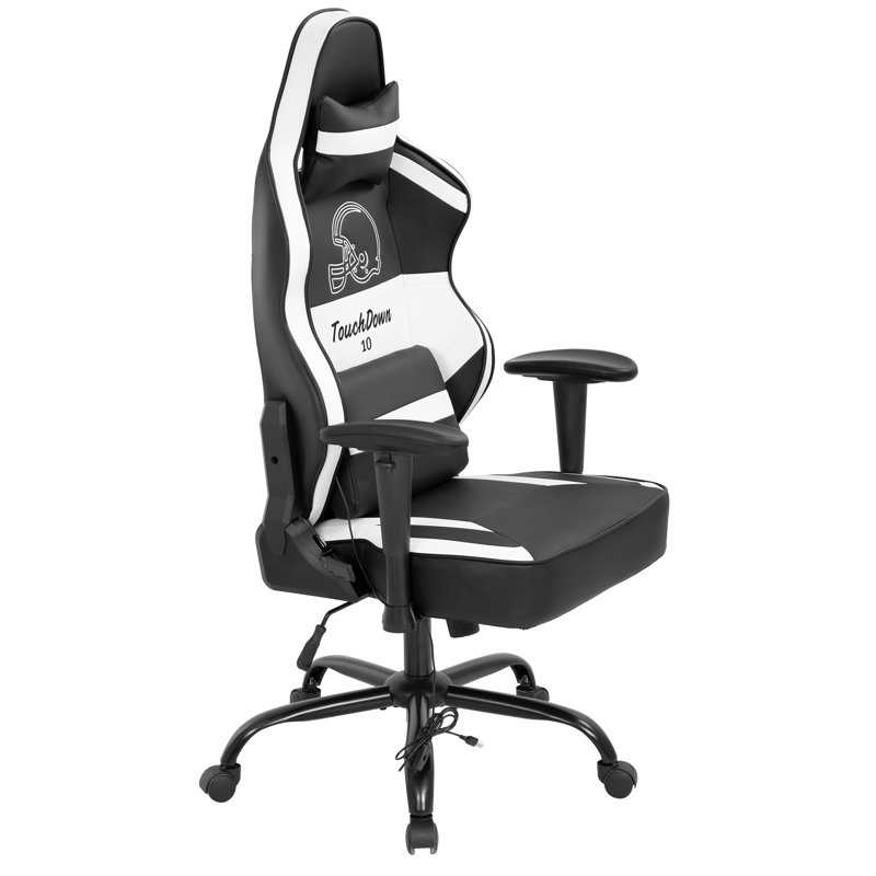Grand et grand fauteuil de jeu de massage en polyuréthane, Similicuir noir