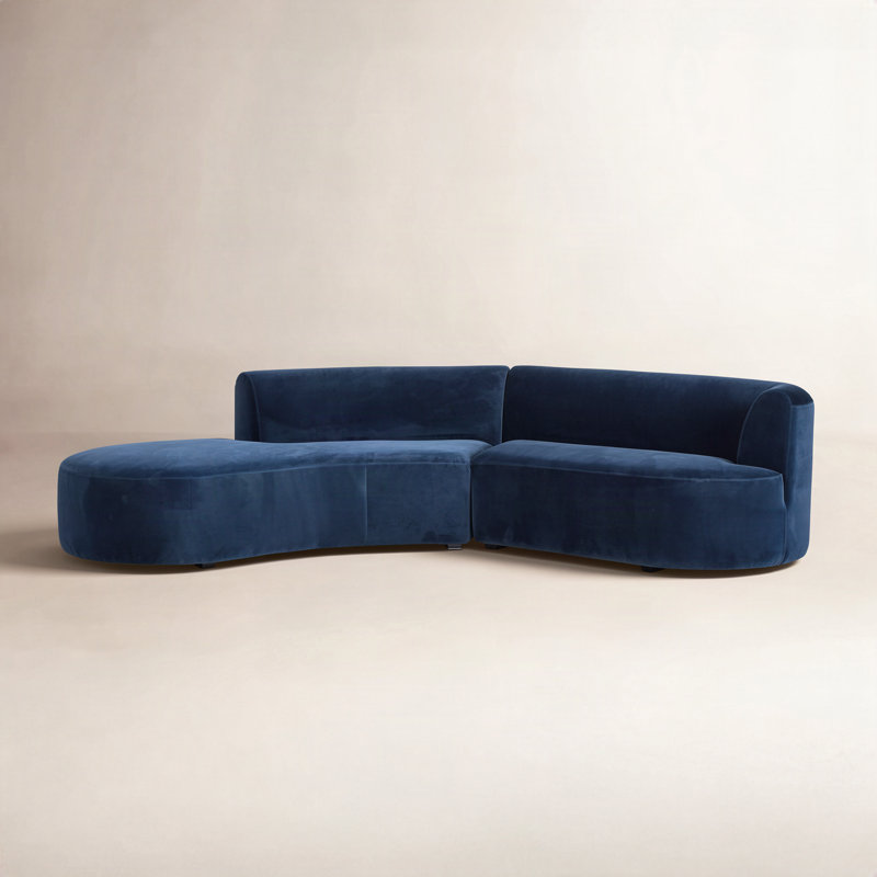 Valeta Sectional, Left Hand Facing, Surrey Midnight Cotton Blend
