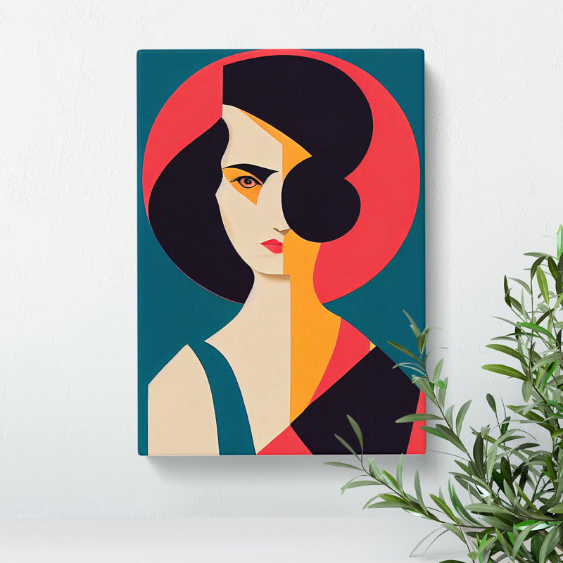 Unique Abstract Woman No.2 - Wrapped Canvas, 50cm H x 35cm W x 3cm D