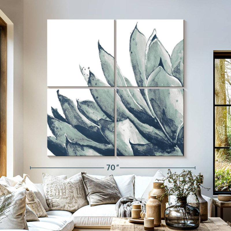 Agave bleu Harnek sur fond blanc I, H 26 po x l 26 po