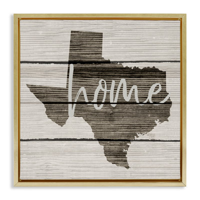 Texas Rustic Typography Map