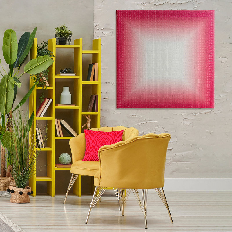 Art mural rouge sur toile dégradé rouge par Michael Willett, H 36 po x l 36 po
