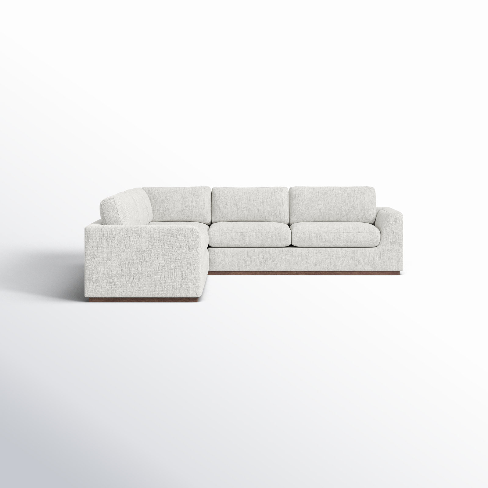 Berger Upholstered L-Sectional, Merino Cotton-Aged Sienna