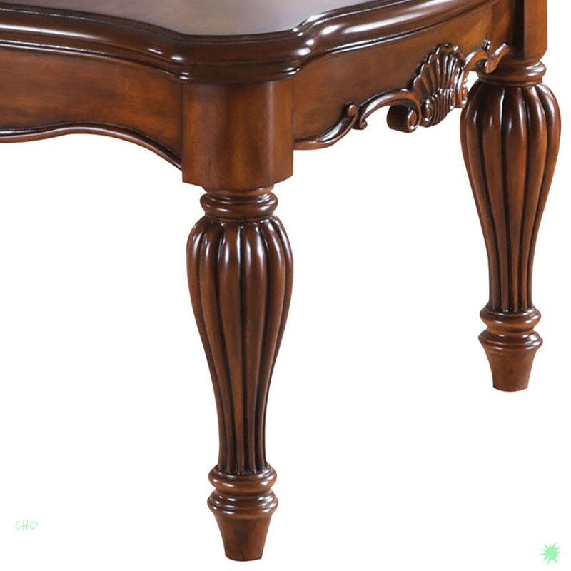 Modern Rectangle Coffee Table With Turned Legs