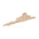 Applique en bois d'acanthe non fini 3-3 / 8 po x 18 1/4 po x 1/2 po