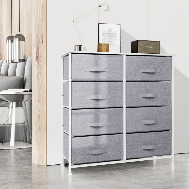 8 Drawer Storage Drawer, Grey