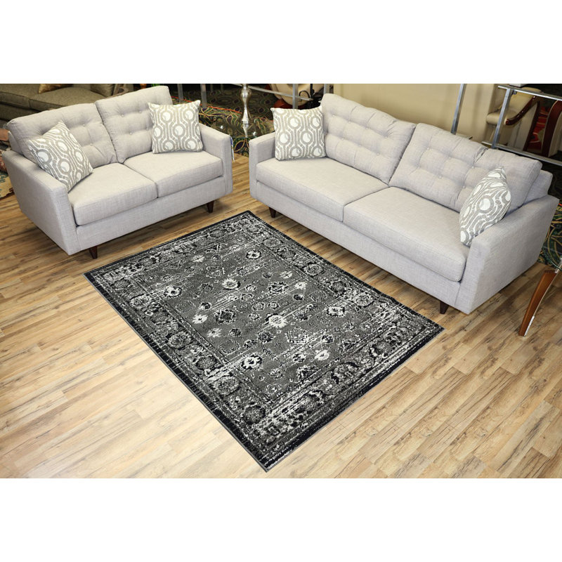 Tapis résistants aux escaliers tissés à la machine Oriental Design, Rectangle 4 pi 11 po x 6 pi 11 po
