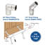 Quincaillerie et tubes de fixation de pied de bar 8 pi-98800106