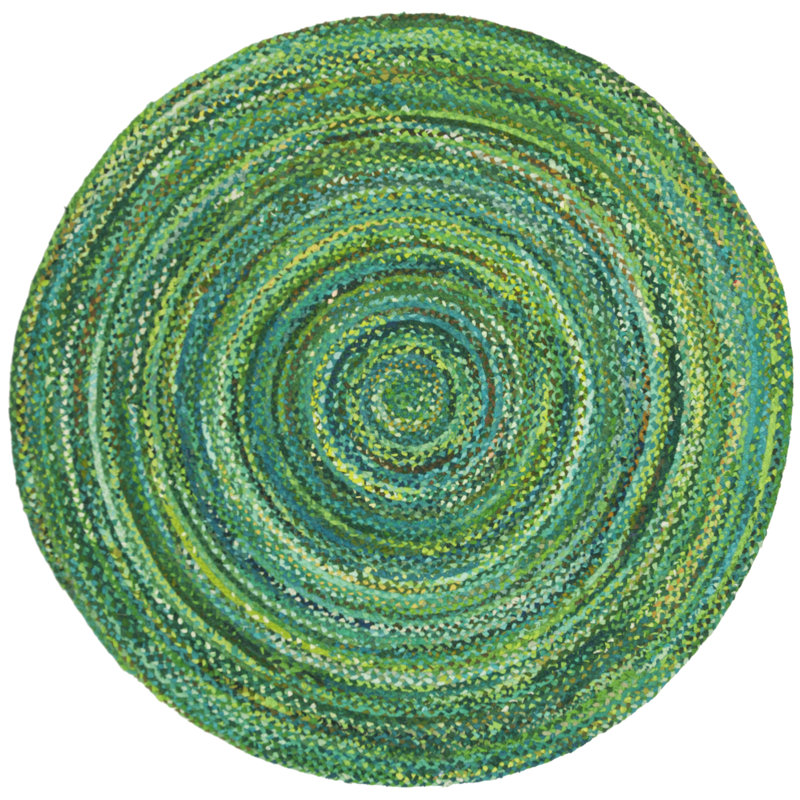 Cotton Hand Woven Area Rug, Round 183 cm
