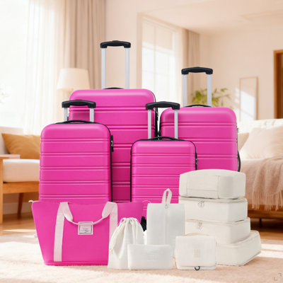 Hardshell Luggage Sets 4 Pcs + Bag Spinner Suitcase With TSA Lock Lightweight-16"+20"+24"+28" Luggages