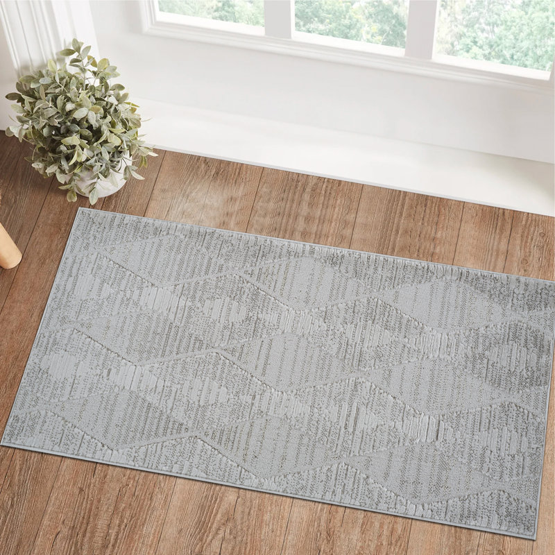 Rug Modern Indoor Area Rug, Gray., Runner 2'3" x 5'1"