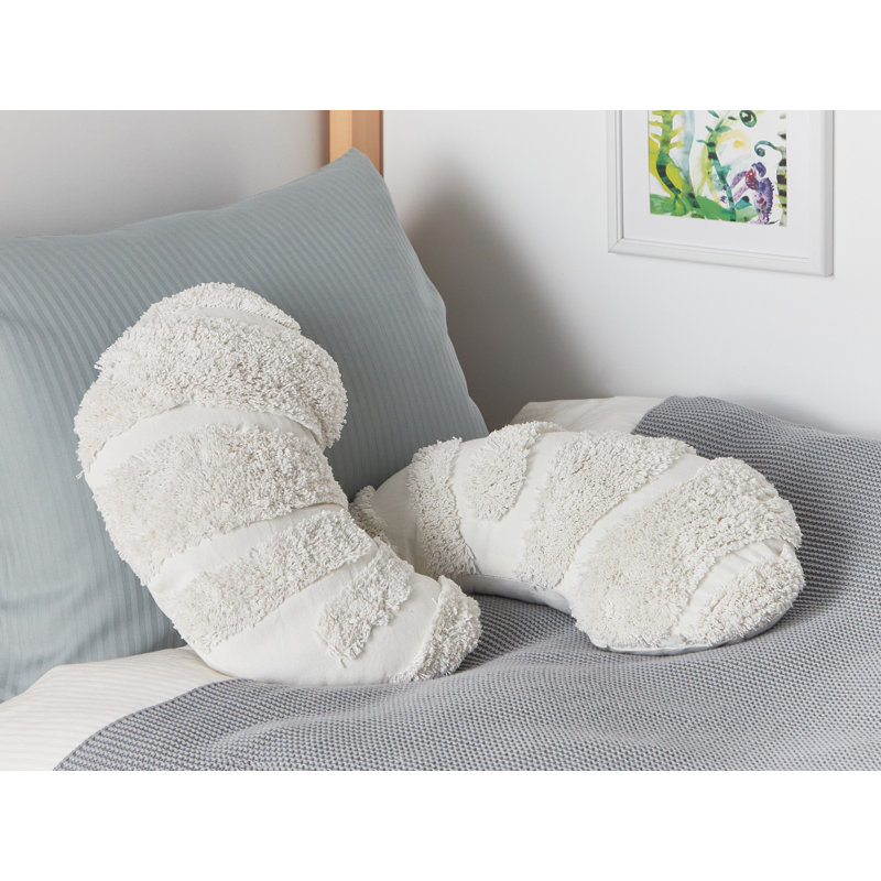 Striped White Novelty Cushion