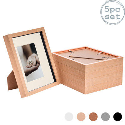 Nicola Spring - 3D Box Photo Frames - 8 x 10" with 4 x 6" Mount