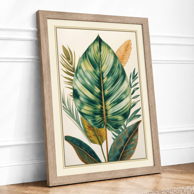Striped Leaf Study Botanical - Print