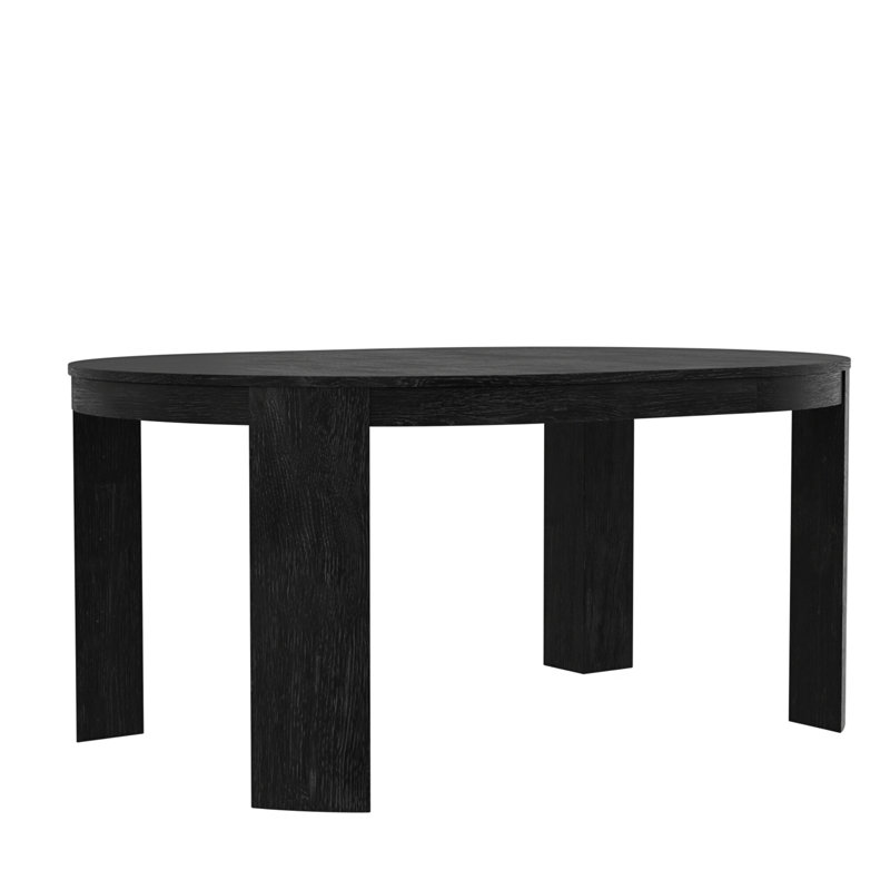 Table de salle à manger extensible 48 po Payton, Noir, noir, noir, noir