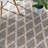 Textured Diamond Blue/Ivory Handwoven Cotton Rug-2130723178