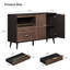 Armoire de bar moderne de 55 po avec tablettes réglables, buffet avec porte-verres à vin et support à vin-1897920872