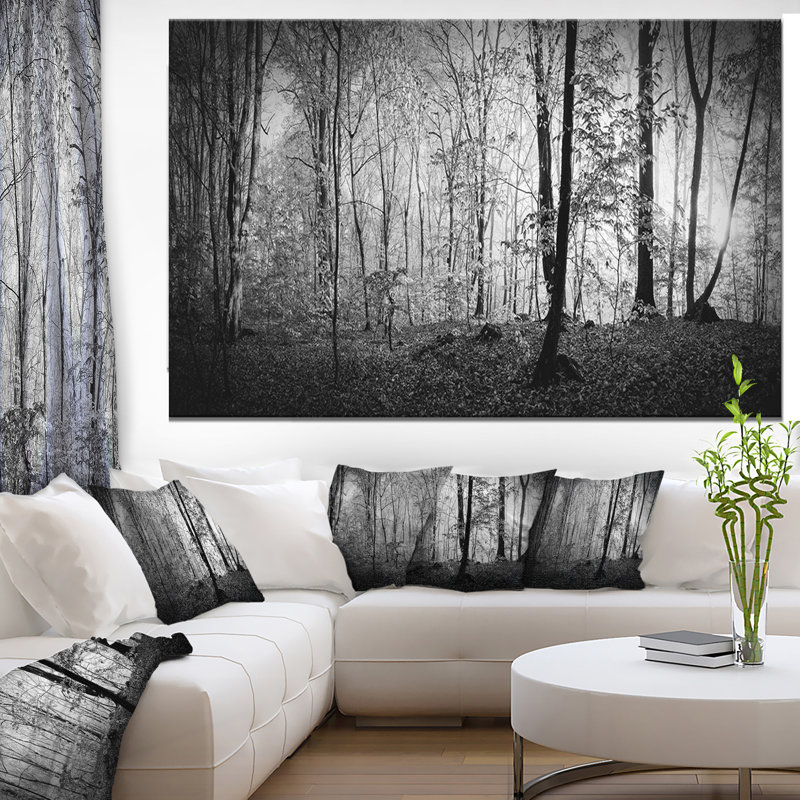«Beautiful Forest Morning Panorama», reproduction, H 40 po x l 60 po, Toile tendue