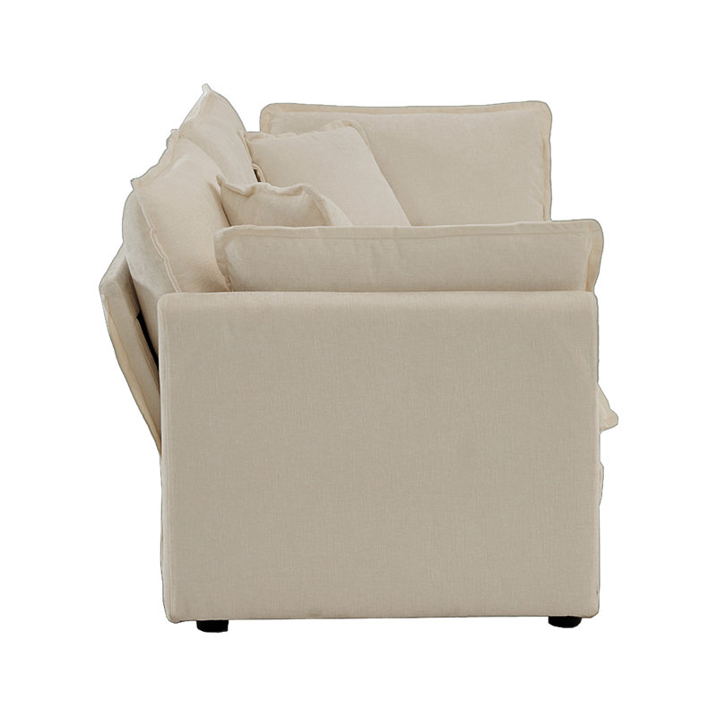Canapé moderne en tissu pour causeuse pour le salon, Beige