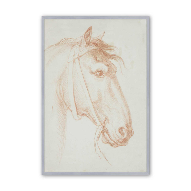 «Horses Head» par Alexander Laureus, reproduction d'art sur toile, H 32 po x l 24 po, Argent argent
