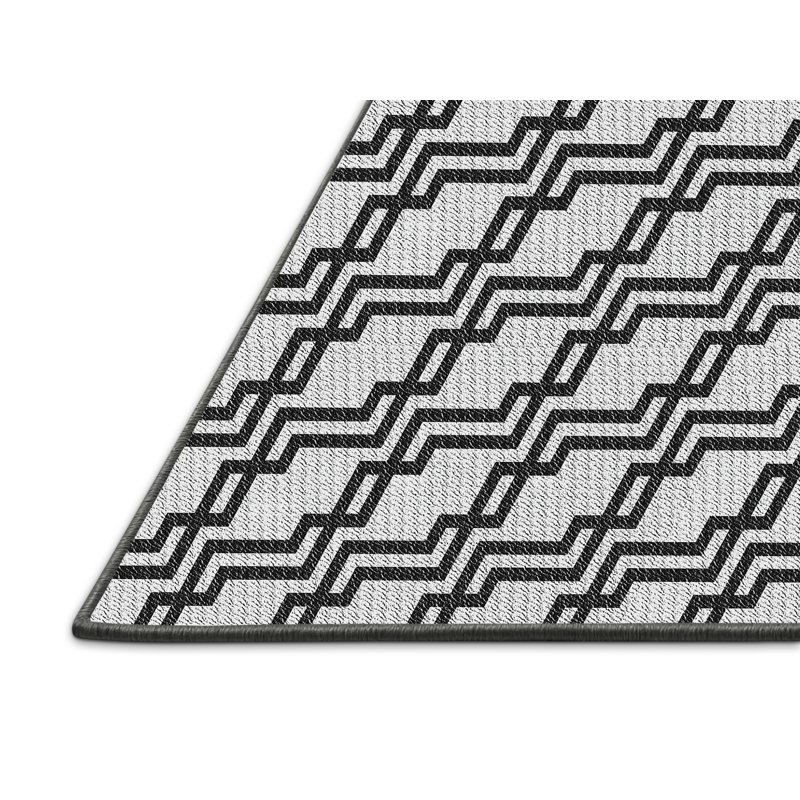 Tapis gris Power Loom, Rectangle 5 pi x 7 pi