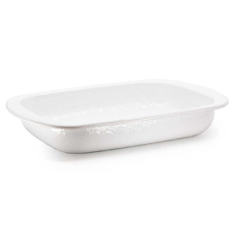 Swirl Baking Pan, Solid White Textured