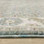 Tapis oriental rayé en nylon / polypropylène bleu / ivoire-353106375
